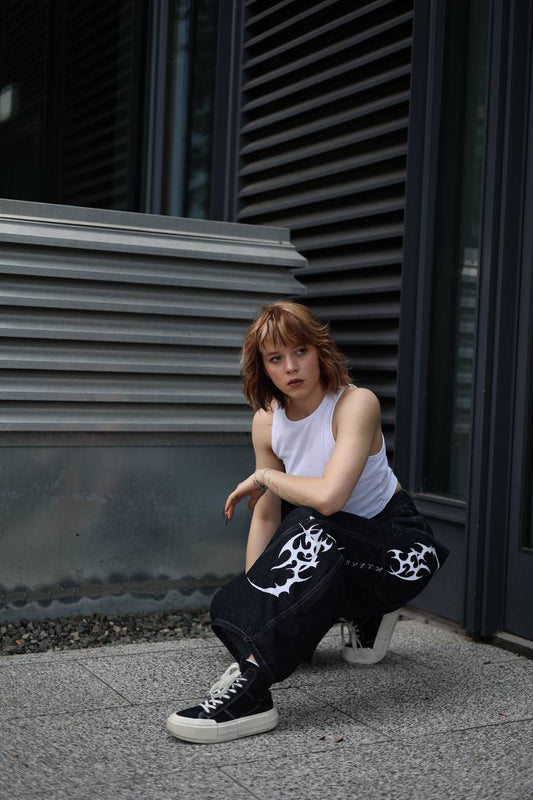 Black Pants with Blades