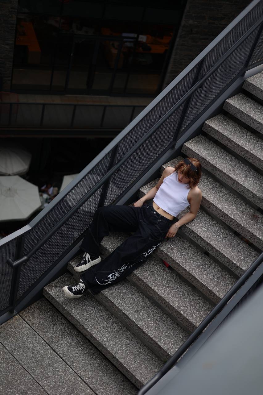 Black Pants with Blades