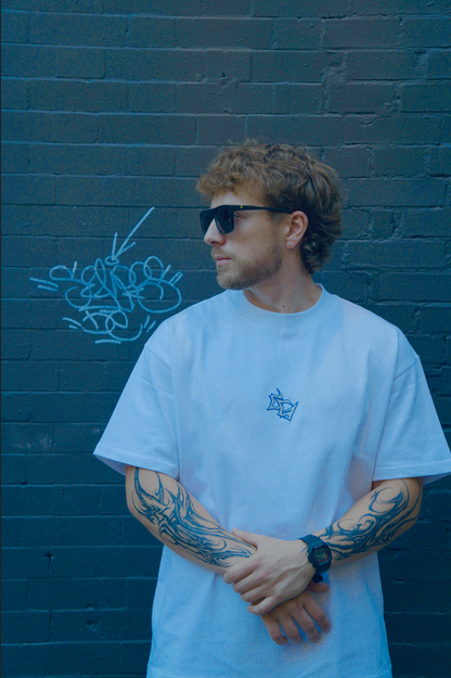 Spine Tee — Blue Puff