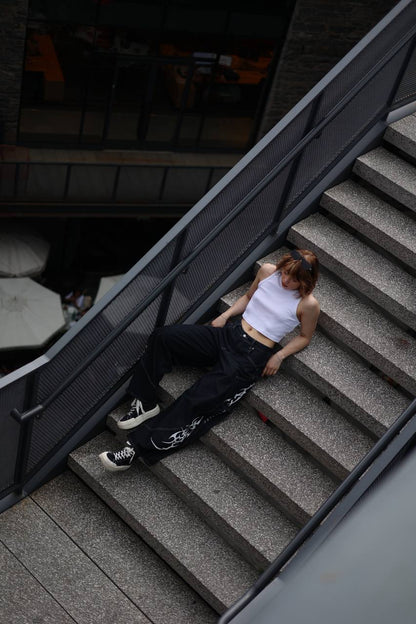 Black Pants with Blades